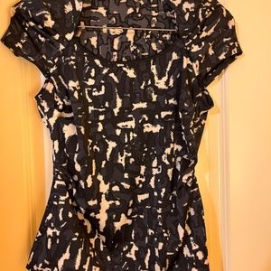 structured blouse with side zipper